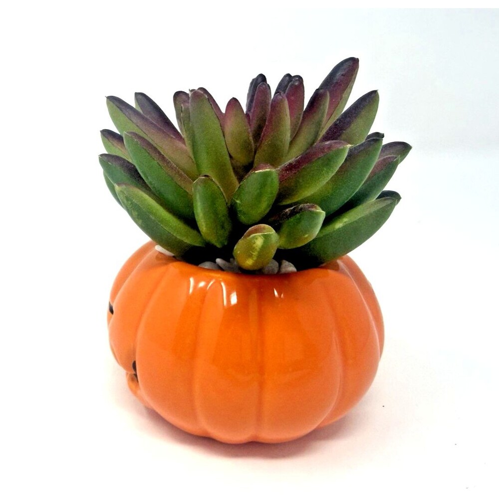 Disney Tim Burton's Nightmare Before Christmas Pumpkin King Faux Succulent 3.5in - Picture 6 of 8